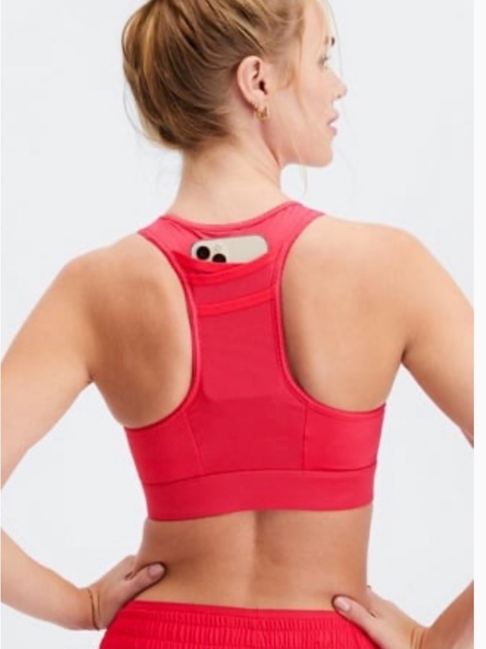 Fabletics Trinity Motion 365 Hot Pink Sports Bra & Mid Rise 7/8 Leggings